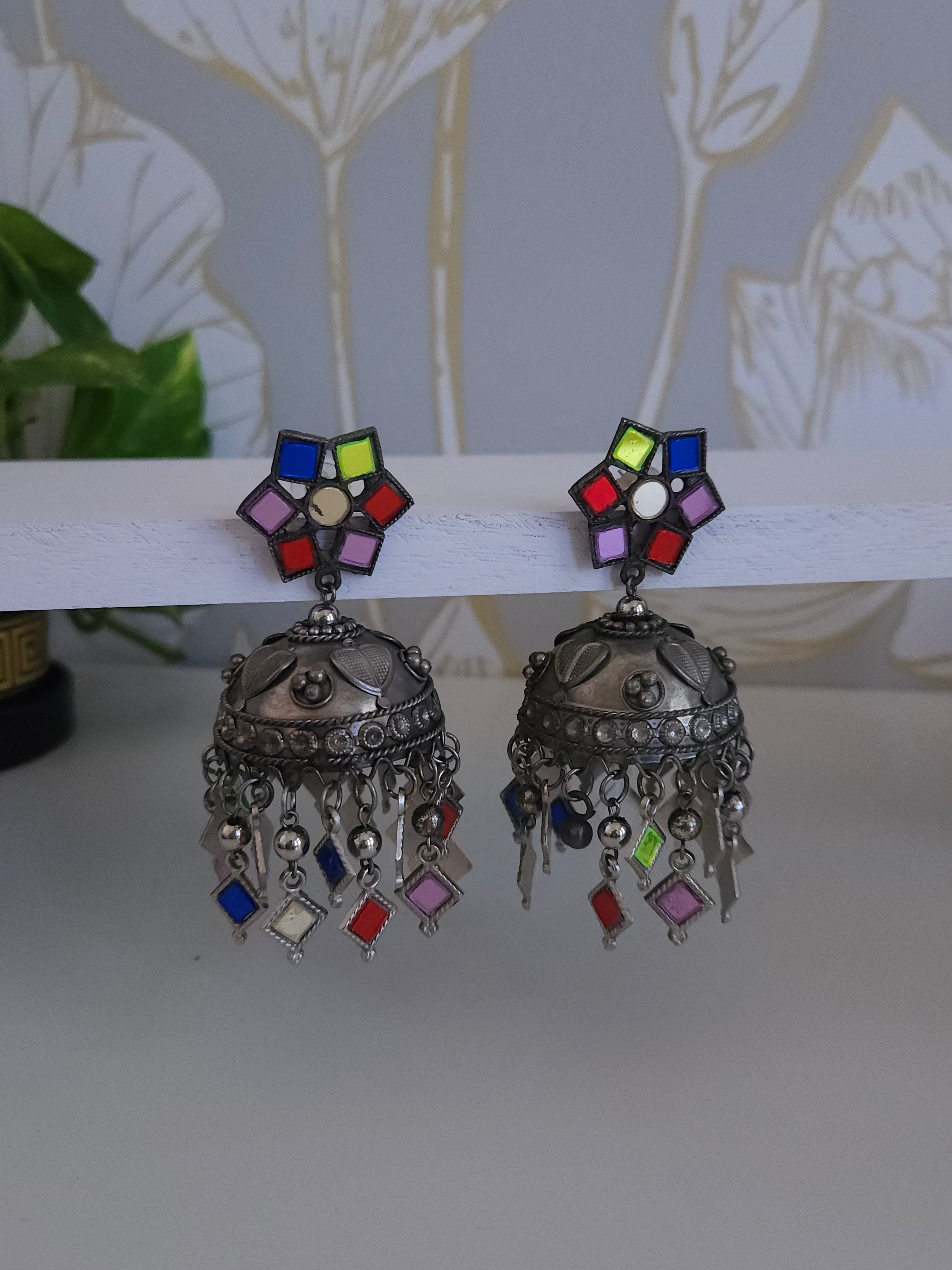 Black Metal Jhumka Earrings, Big Jhumka Indian Jewellery , Lightweight  Banjara Earrings Handmade Black Bollywood Earring ,gift for Her - Etsy  Denmark